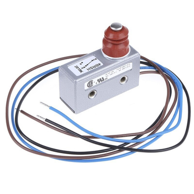 Saia-Burgess Plunger Micro Switch, Pre-wired Terminal, 15 A @ 250 V ac, SP-CO, IP67