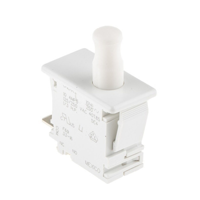 ZF Door Micro Switch, Button, SPDT 10 A @ 250 V ac, -40 → +85°C