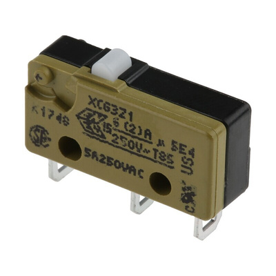 Saia-Burgess Plunger Micro Switch, Solder Terminal, 5 A @ 250 V ac, CO, IP40