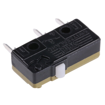Saia-Burgess Plunger Micro Switch, PCB Terminal, 6 A @ 250 V ac, SPDT, IP40