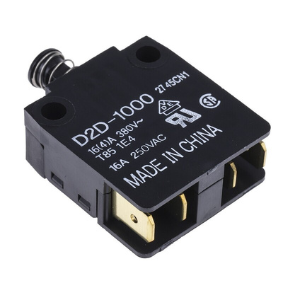 Omron Door Micro Switch, Plunger, SPDT 16 A @ 250 V ac IP40, -25 → +85°C