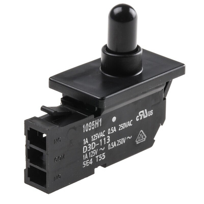 Omron Door Micro Switch, Plunger, SPDT 500 mA @ 250 V ac IP40, -30 → +60°C
