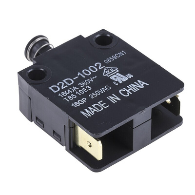 Omron Door Micro Switch, Plunger, SPST 16 A @ 250 V ac, -25 → +85°C