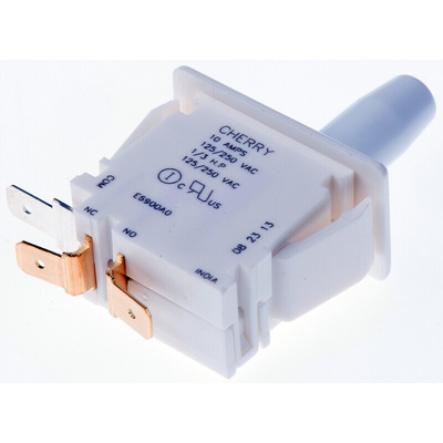 ZF Door Micro Switch, Button, SPDT 10 A @ 250 V ac, -40 → +85°C