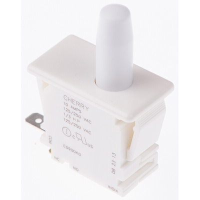 ZF Door Micro Switch, Button, SPDT 10 A @ 250 V ac, -40 → +85°C