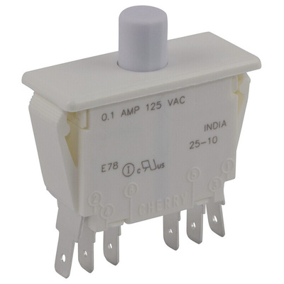 ZF Door Micro Switch, Button, DPDT 100 mA @ 125 V ac, -40 → +85°C
