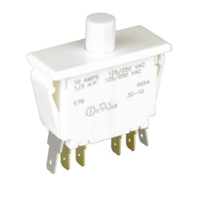 ZF Door Micro Switch, Button, DPDT 10 A @ 250 V ac, -40 → +85°C