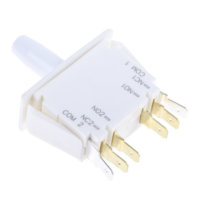 ZF Door Micro Switch, Button, DPDT 10 A @ 250 V ac, -40 → +85°C