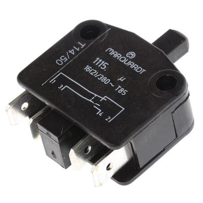 Marquardt Door Micro Switch, Plunger, SPDT 16 A @ 380 V ac IP40, -40 → +85°C