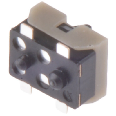 C & K Detector Switch, SPST, 1 mA @ 5 V dc, Silver Over Nickel Plated Phosphor Bronze