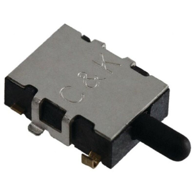 C & K Detector Switch, SPST, 100 mA @ 12 V dc, Gold Flashing