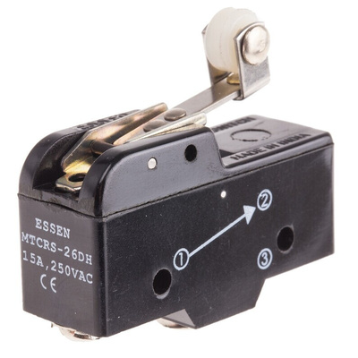 RS PRO Roller Lever Micro Switch, Screw Terminal, 15 A @ 250 V ac, SP-CO