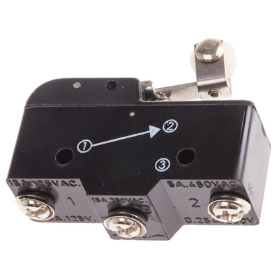 RS PRO Roller Lever Micro Switch, Screw Terminal, 15 A @ 250 V ac, SP-CO