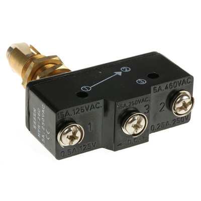 RS PRO Spring Plunger Micro Switch, Screw Terminal, 15 A @ 250 V ac, SP-CO