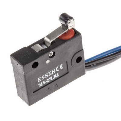 RS PRO Short Roller Lever Micro Switch, Cable Terminal, 5 A @ 250 V ac, SP-CO, IP67
