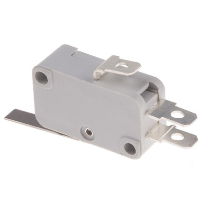 RS PRO Long Straight Lever Micro Switch, Quick Connect Terminal, 16 A @ 250 V ac, SPDT