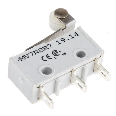 RS PRO Roller Lever Subminiature Micro Switch, Solder Terminal, 2 A @ 250 V ac, SPST, IP40