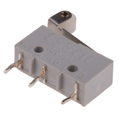 RS PRO Roller Lever Subminiature Micro Switch, Solder Terminal, 2 A @ 250 V ac, SPST