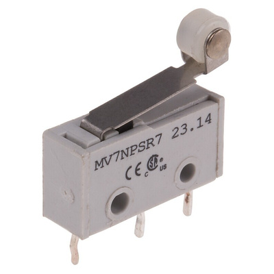 RS PRO Roller Lever Subminiature Micro Switch, Solder Terminal, 2 A @ 250 V ac, SPST