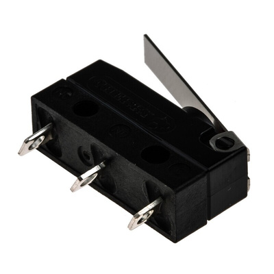 ZF Hinge Lever Micro Switch, Solder Terminal, 6 A @ 250 V ac, SPDT, IP6K7