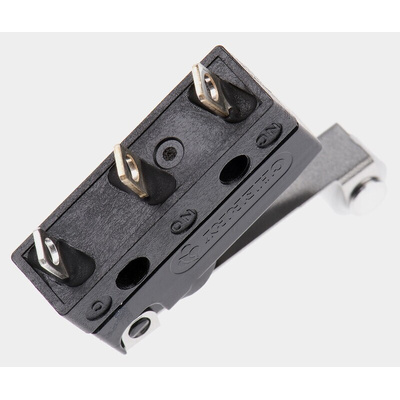 ZF Roller Lever Micro Switch, Solder Terminal, 100 mA @ 30 V dc, SPDT, IP6K7