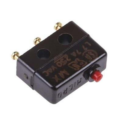 Honeywell Button Subminiature Micro Switch, Solder Terminal, 7 A at 250 V ac, SPDT