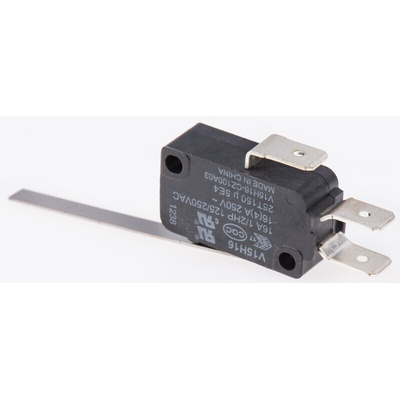 Honeywell Long Leaf Lever Micro Switch, Quick Connect Terminal, 16 A @ 250 V ac, SPDT, IP67