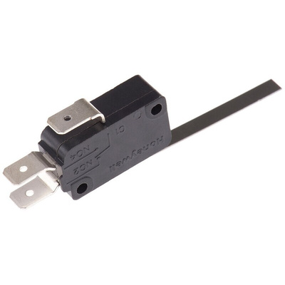 Honeywell Long Leaf Lever Micro Switch, Quick Connect Terminal, 22 A @ 250 V ac, SPDT, IP67