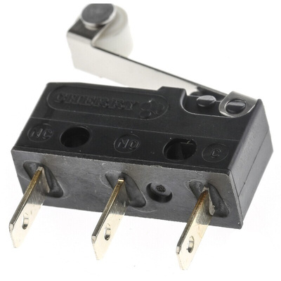 ZF Roller Lever Micro Switch, Tab Terminal, 10.1 A @ 250 V ac, SPDT