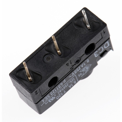 ZF Button Micro Switch, Solder Terminal, 100 mA @ 30 V dc, SPDT, IP6K7