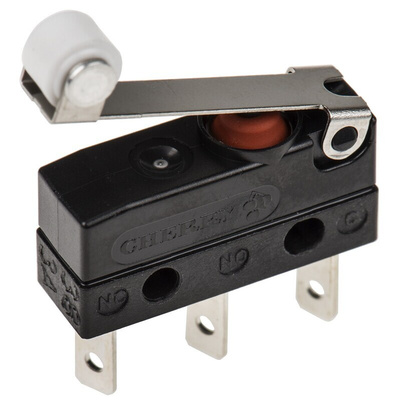 ZF Roller Lever Micro Switch, Tab Terminal, 10.1 A @ 250 V ac, SPDT, IP6K7