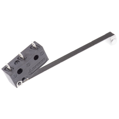 ZF Long Roller Lever Micro Switch, Solder Terminal, 6 A @ 250 V ac, SPDT