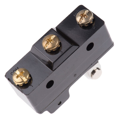 ZF Short Roller Lever Micro Switch, Screw Terminal, 15 A @ 250 V ac, SPDT