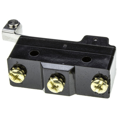 ZF Long Roller Lever Micro Switch, Screw Terminal, 15 A @ 250 V ac, SPDT