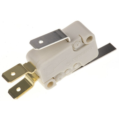 ZF Short Lever Micro Switch, Tab Terminal, 21 A @ 250 V ac, SPDT