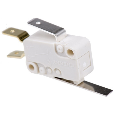 ZF Short Lever Micro Switch, Tab Terminal, 16 A @ 250 V ac, SPDT