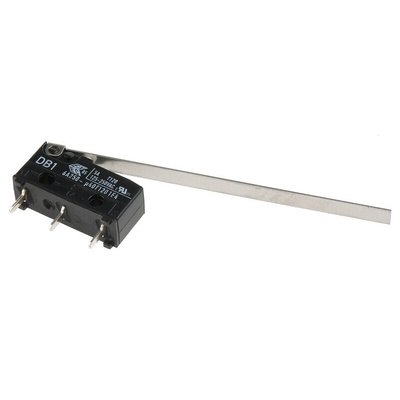 ZF Long Hinge Lever Micro Switch, Through Hole Terminal, 6 A @ 250 V ac, SPDT