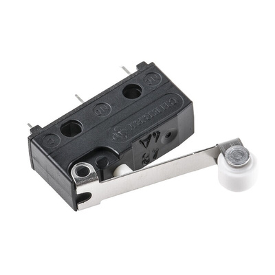ZF Roller Lever Micro Switch, Through Hole Terminal, 6 A @ 250 V ac, SPDT