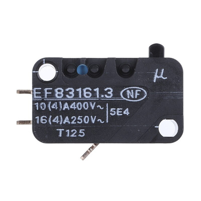Crouzet Plunger Micro Switch, Solder Terminal, 20 A @ 250 V ac, SPDT, IP40