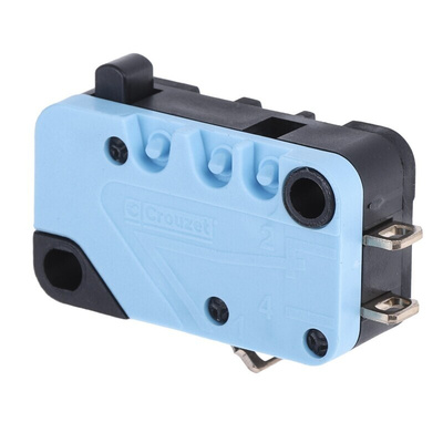 Crouzet Plunger Micro Switch, Solder Terminal, 20 A @ 250 V ac, SPDT, IP40