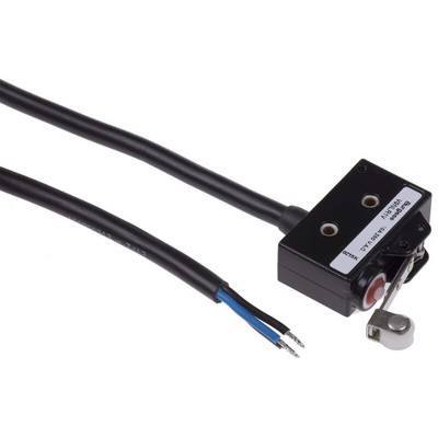 Saia-Burgess Long Roller Lever Micro Switch, Pre-wired Terminal, 10 A @ 250 V ac, SPDT, IP67