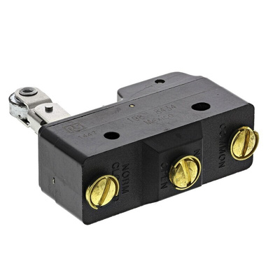 Honeywell Roller Lever Micro Switch, Screw Terminal, 15 A @ 125 V ac, SPDT