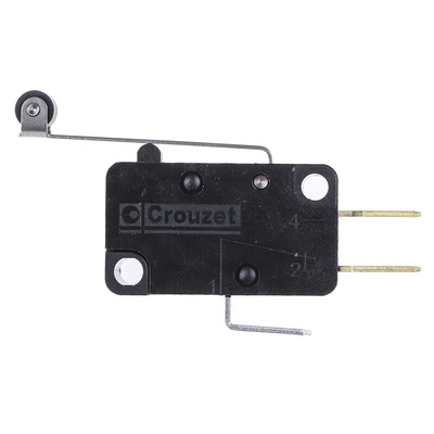 Crouzet Roller Lever Micro Switch, Tab Terminal, 16 A @ 250 V ac, SP-CO