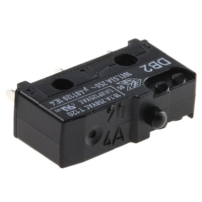 ZF Button Microswitch, PCB Terminal, 10.1 A @ 250 V ac, SPDT
