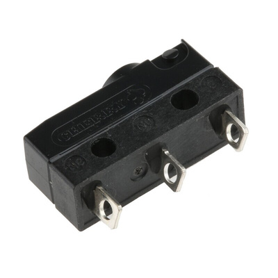 ZF Button Micro Switch, Solder Terminal, 6 A @ 250 V ac, SPDT, IP6K7