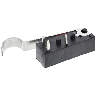 Saia-Burgess Roller Lever Micro Switch, Through Hole Terminal, 1 A @ 250 V ac, SPDT, IP54