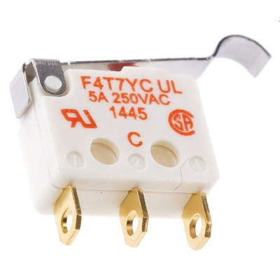 Saia-Burgess Simulated Roller Lever Micro Switch, Solder Terminal, 5 A @ 250 V ac, SPDT, IP40