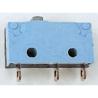 Crouzet Plunger Micro Switch, Solder Terminal, 100 mA @ 250 V ac, SP-CO