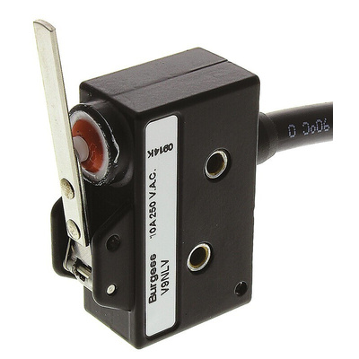 Saia-Burgess Lever Micro Switch, Pre-wired Terminal, 10 A @ 250 V ac, SPDT, IP67