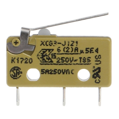 Saia-Burgess Hinge Lever Micro Switch, Solder Terminal, 5 A @ 250 V ac, CO, IP40